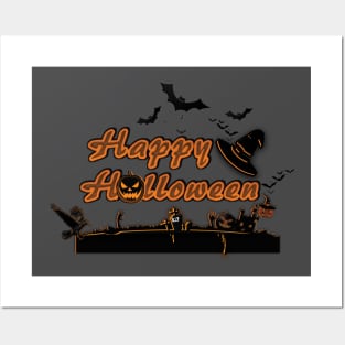 happy halloween Posters and Art